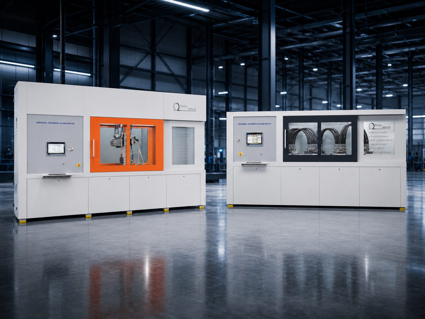 Impulsprüfstände und Testing-Anlagen in einer Industriehalle